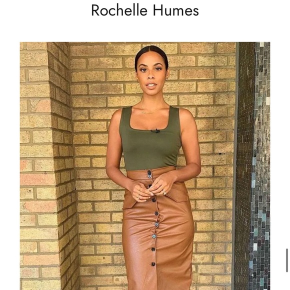 ZARA Contour Army Green Stretch Tank Top - Picture 2 of 6